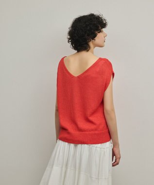 GRACE CONTINENTAL ドルマンルーズニットトップ レッド