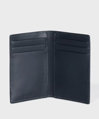 Paul Smith マーケトリーストライプラビット カードケース ネイビー