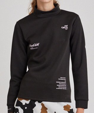 PW CIRCULUS 【ストレッチ / 快適 / 一枚でサマになる】【WOMEN】NEW ロングスリーブモック T ブラック系