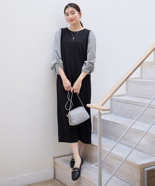 ANY 【前後2WAY】ミニショルダーバッグ グレー×シルバー