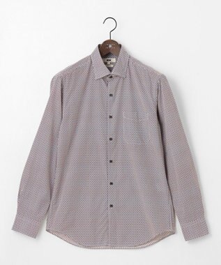 JOSEPH ABBOUD 【キングサイズ・オーガニックコットン使用】コットンプリント シャツ ダークブラウン系5