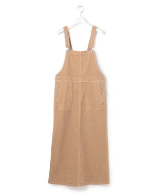 23区 【SLOW】ストレッチ コーデュロイ ジャンパースカート キャメル系