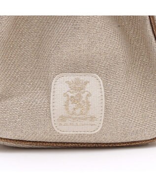 A.D.M.J. リネンラメクロス/前金具付トート32cm(Dカン＋) GOLD