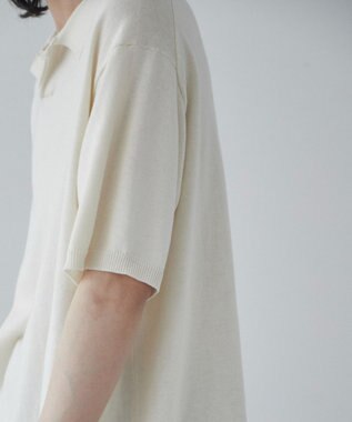 WEGO 【ユニセックス着用ITEM】スキッパーニットポロ オフホワイト