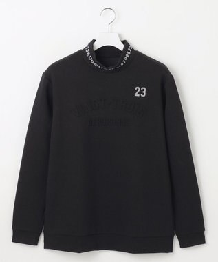 23区GOLF 【MEN】パターンからゴルフに合わせたしっかり素材のカノコダンボールモック ブラック系