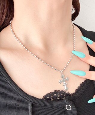 WEGO Lカラーダブルクロスネックレス