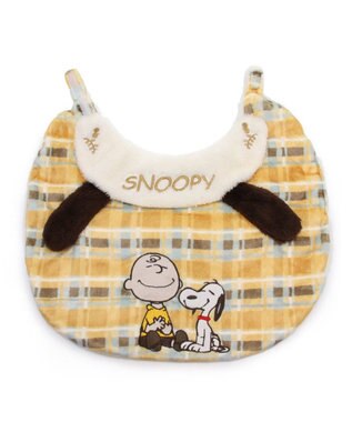 PET PARADISE スヌーピー ポンチョ 《にっこりチェック柄》小型犬 黄