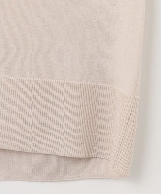 J.PRESS LADIES L 【洗える】 シルキーレーヨンストレッチ オーバーサイズ ニット アイボリー系