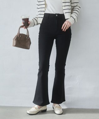 WEGO 【美脚パンツ】ストレッチフレアデニムパンツ