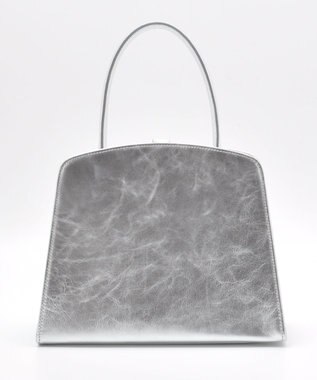 blancle メタリックレザー ワンハンドルフォーマルバッグ SILVER
