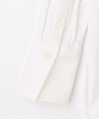 自由区 L 【洗える】C/Nyシャーティング シャツ ホワイト系