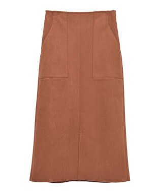 YECCA VECCA ハイウエストフェイクスエードスカート Terracotta