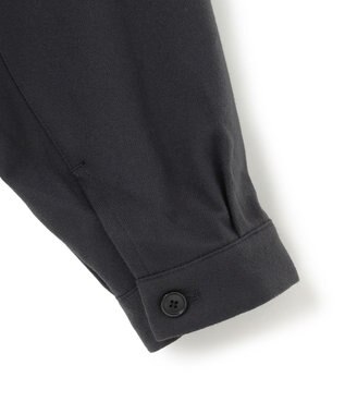 UNFILO MENS 【男女兼用】フラノライク ハーフジップ シャツブルゾン [24年秋冬商品] チャコール グレー