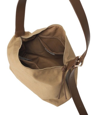 Green Parks キャンバスコンビワンハンドルショルダー Beige