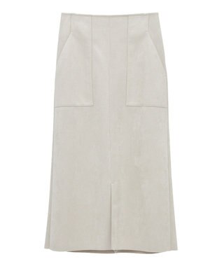 YECCA VECCA ハイウエストフェイクスエードスカート Light Beige