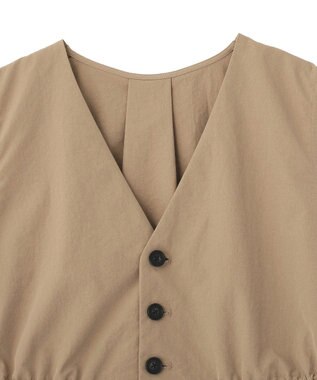 Green Parks ドロストフレアベスト Beige