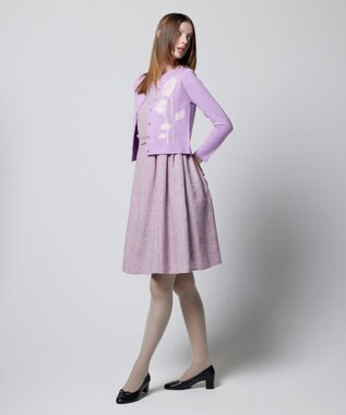 TOCCA 【洗える！】PRESENT ROSE カーディガン ライラック系