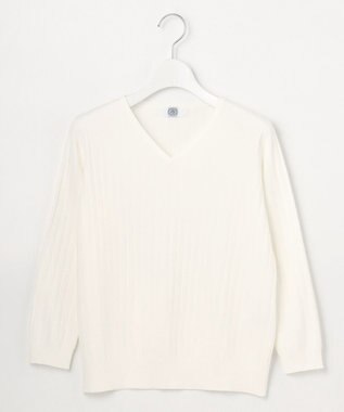 J.PRESS LADIES 【洗える】PRINCESS Vネック ニット ホワイト系