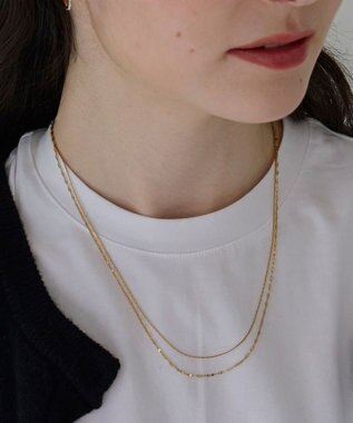 Phoebe 【金属アレルギー対応】ダブルチェーンネックレス　ゴールド/サージカルステンレス ゴールド