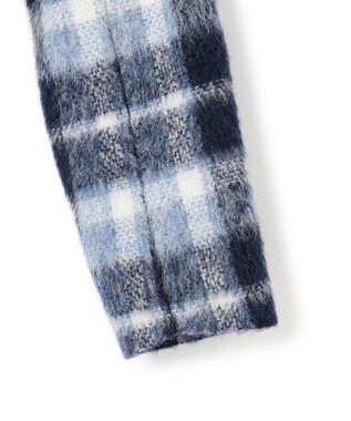 23区 【一部店舗限定】アルパカシャギーチェック コート ブルーチェック