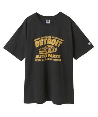 Green Parks ■ＲＵＳＳＥＬＬ　プリントショートスリーブＴＥＥ Charcoal Gray