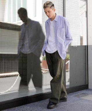 WEGO バックサテンワイドミリタリーパンツ カーキ