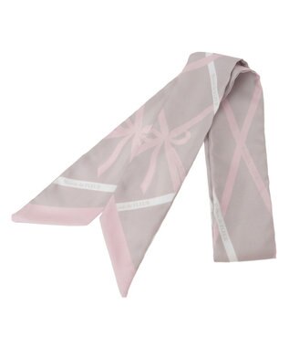 Maison de FLEUR リボンモチーフ柄スカーフ Pink