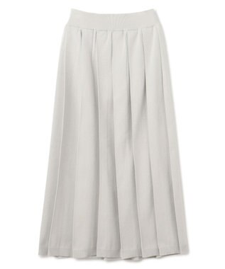 【手洗い可】ドライタッチ ニット プリーツ スカート（uncrave WHITE）