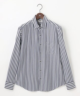【快適な着心地・イージーケア】コンフォートジャージー ストライプ シャツ