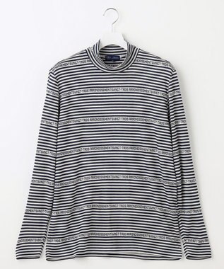 23区GOLF 【MEN】エニワイズ ロゴボーダー カットソー ネイビー系1