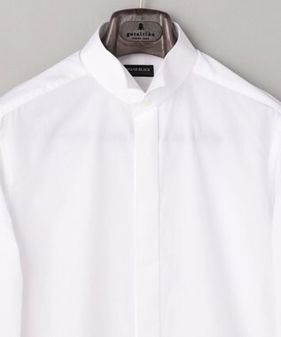 GOTAIRIKU 【WEAR BLACK】ウィングカラー比翼 ダブルカフス ドレスシャツ ホワイト系
