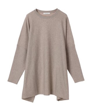 AMERICAN HOLIC バイパチポンチョライクＢＩＧニットチュニック Gray Beige