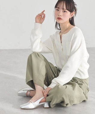 earth music&ecology 【予約】ベルトミュールパンプス シルバー