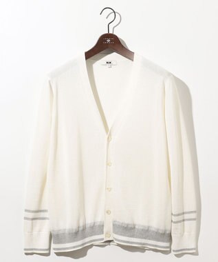 JOSEPH ABBOUD 【エコ素材/軽量/通気性/速乾性】ペーパーヤーンニット カーディガン ホワイト系