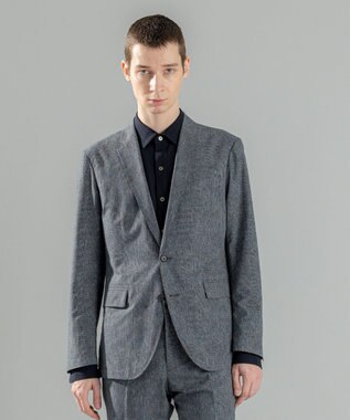 JOSEPH HOMME 新型・新柄【洗える/ストレッチ/シワになりにくい/セットアップ対応可】クールドッツストレッチ 　ジャケット ライトグレー系