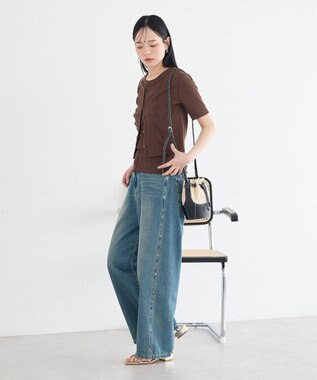 earth music&ecology SET2点メロータンク＋カーディガン Brown