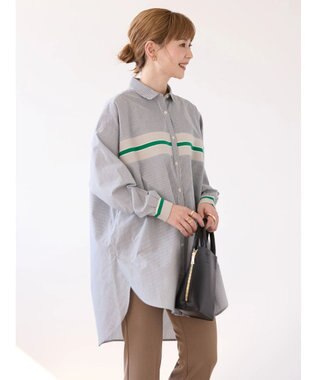 AMERICAN HOLIC リブラインシャツチュニック Off White