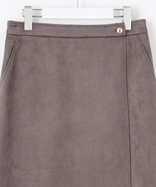 J.PRESS LADIES 【洗える】スエードダンボール スカート ブラウン系