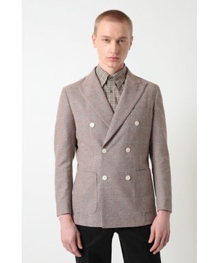 DAKS マイクロブークレーダブルブレストチェックジャケット