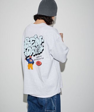 WEGO 【ユニセックス着用ITEM/綿100％/SMLサイズ】別注ベンデイビスプランプロゴT オートミール