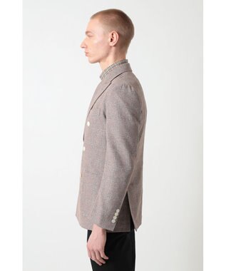 DAKS マイクロブークレーダブルブレストチェックジャケット モカ