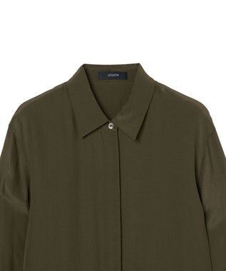 JOSEPH 【WEB＆OUTLET限定】CDC ブレンド シャツカラーブラウス Hass Avocado