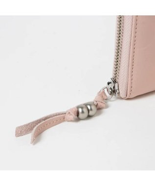 UNBILLION ペルケ perche / ドット型押しラウンドパームフィット財布 ライトピンク