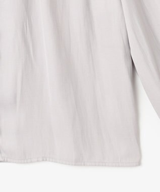 ANY 【洗濯機可能】とろみギャザーブラウス グレージュ