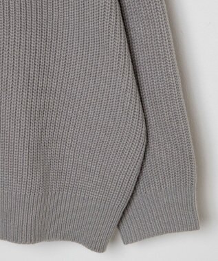 WEGO U.S. POLO ASSN.|別注畔編みハーフジップセーター 杢グレー