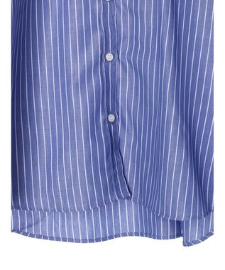 Green Parks 袖刺繍シャツチュニック Blue