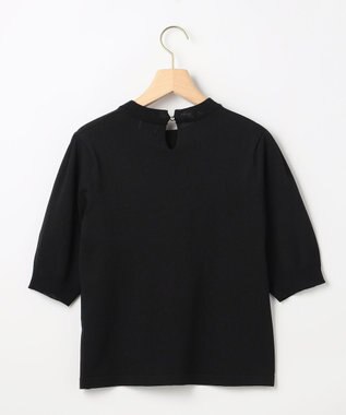 組曲 【先行予約】シアー ニット５分袖 プルオーバー ブラック系