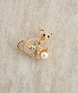 YECCA VECCA キャットパールブローチ