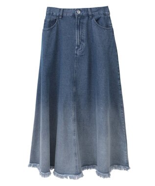 Green Parks ・ＳＵＧＡＲ　ＳＰＯＯＮ　グラデーションデニムスカー Black