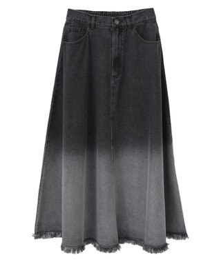 Green Parks ・ＳＵＧＡＲ　ＳＰＯＯＮ　グラデーションデニムスカー Black